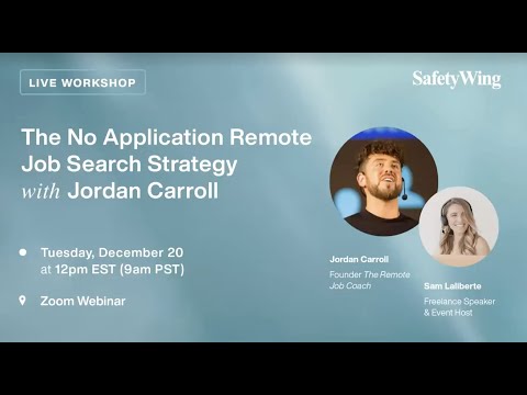 Live Workshop No Application Remote Job Search Strategy